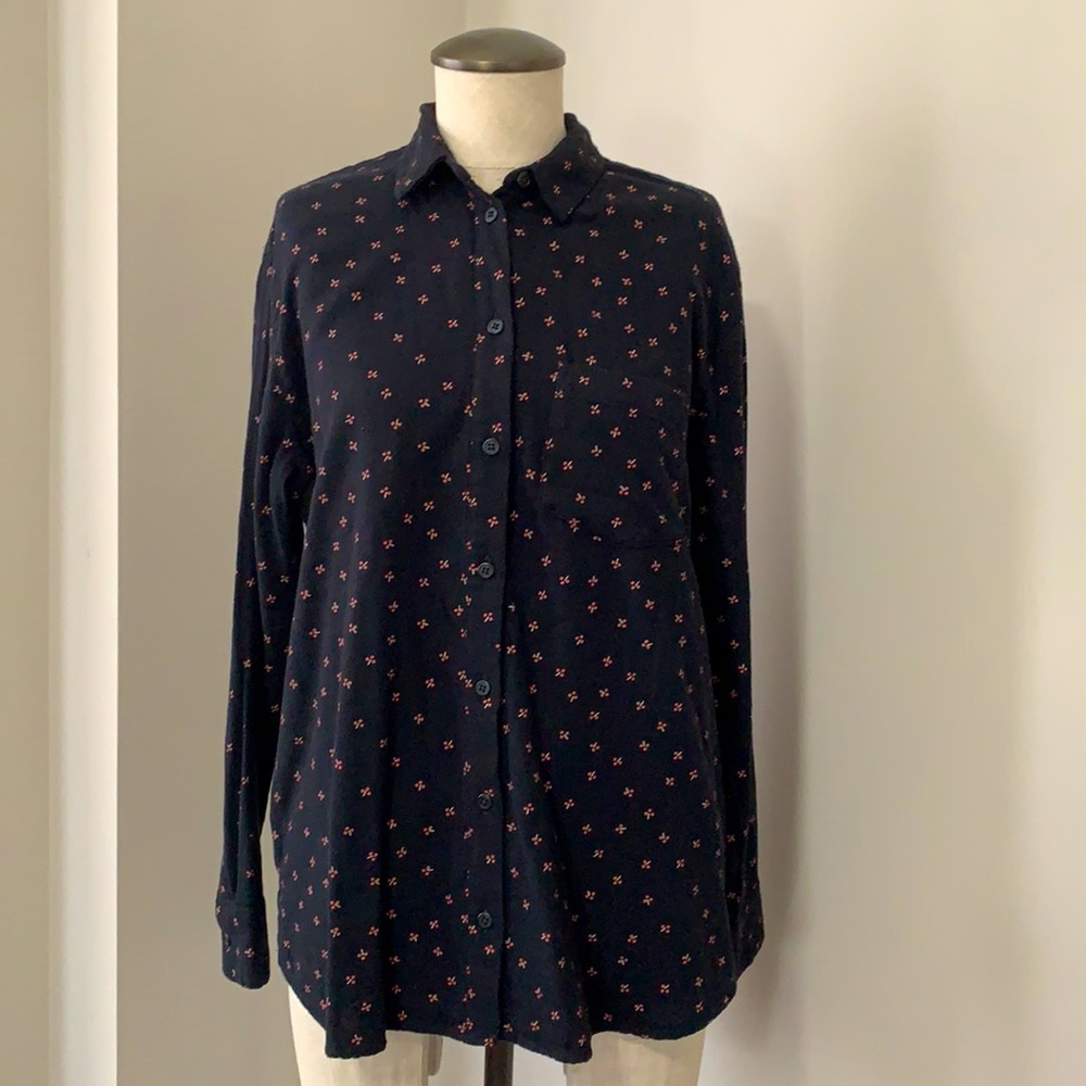 Oversized ex-boyfriend shirt in mini floral